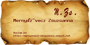 Mernyávecz Zsuzsanna névjegykártya